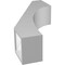 Ekena Millwork 5 1/2-in. W x 14-in. D x 26-in. H Westlake Architectural Grade PVC Knee Brace BRCP055X14X26WTL - alternate 6